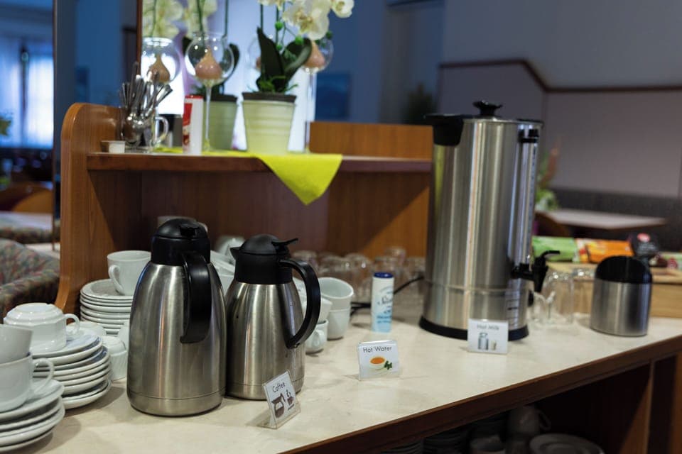 Free daily self-serve breakfast