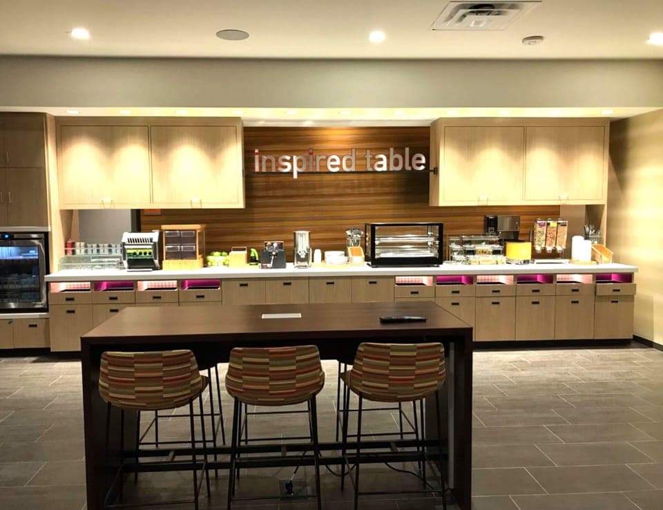 Free daily buffet breakfast