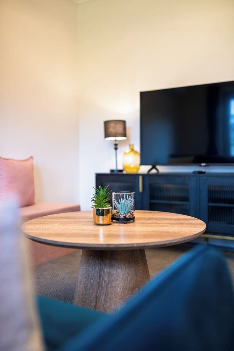 Family Suite | Living area | 50-inch Smart TV with satellite channels