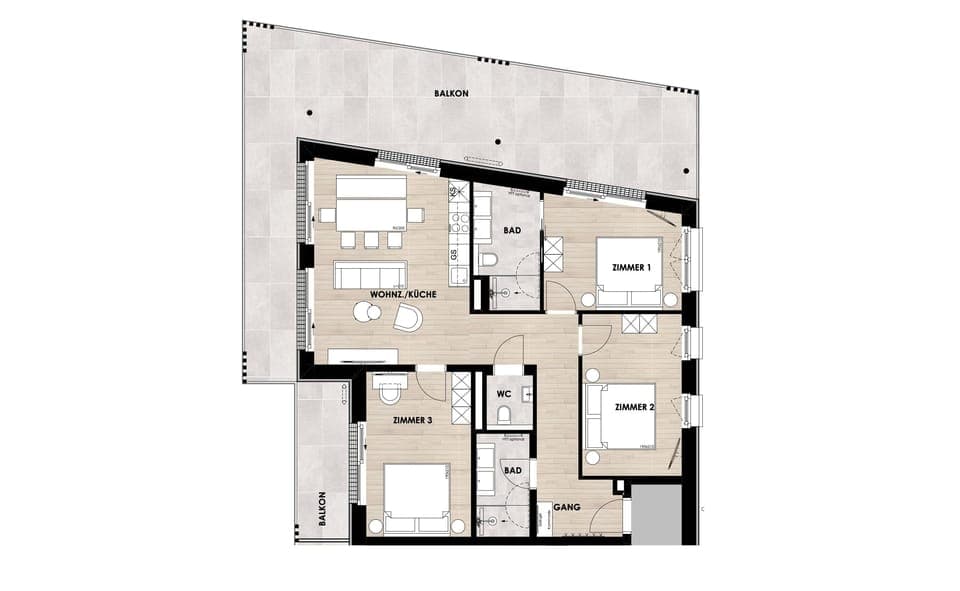 Luxury Apartment, 3 Bedrooms, Balcony, Mountain View | Premium bedding, down comforters, in-room safe, desk