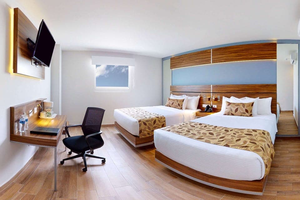 Standard Room, 2 Double Beds, Non Smoking | In-room safe, individually decorated, individually furnished, desk