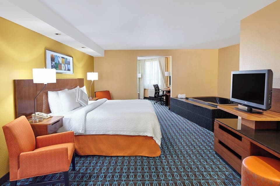 In-room safe, desk, iron/ironing board, free cribs/infant beds