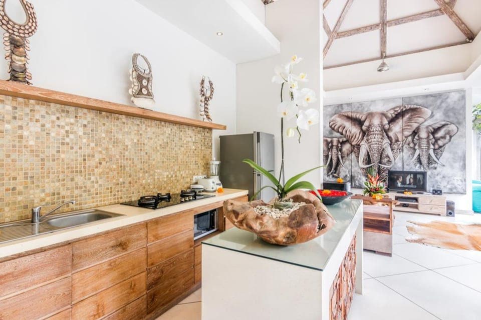 Luxury Villa, 2 Bedrooms, Private Pool | Private kitchen | Fridge, microwave, stovetop, coffee/tea maker