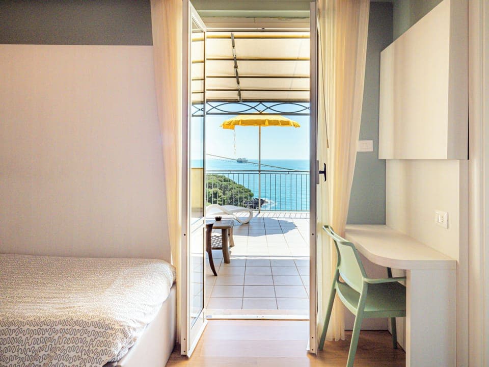 Panoramic Triple Room, Sea View | Minibar, in-room safe, desk, free WiFi