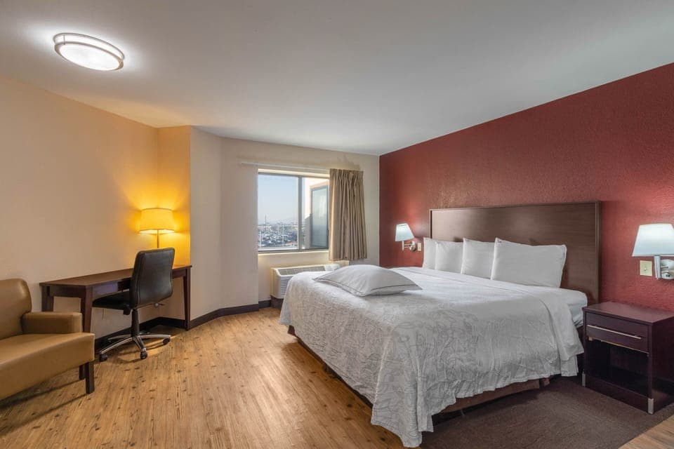 Desk, blackout drapes, free cribs/infant beds, free WiFi