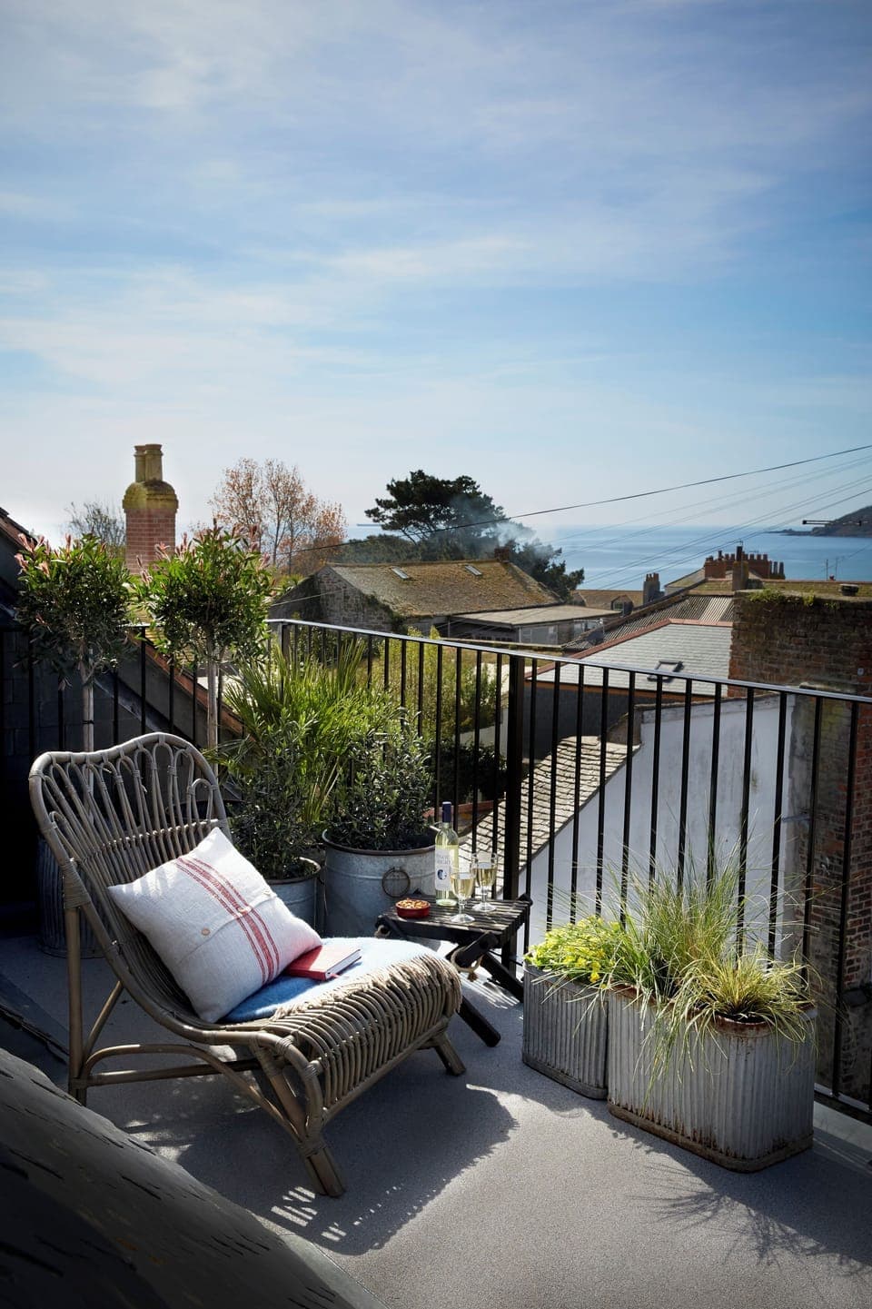 Luxury Apartment, 1 Bedroom, Fireplace, Sea View | Terrace/patio