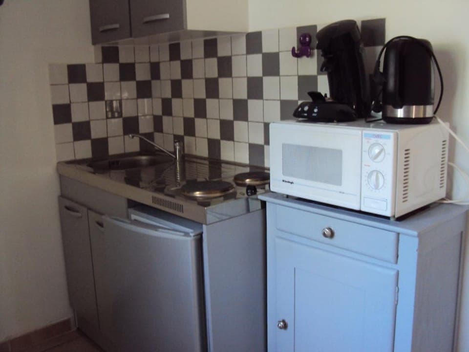 Studio | Private kitchenette | Fridge, microwave, stovetop, coffee/tea maker