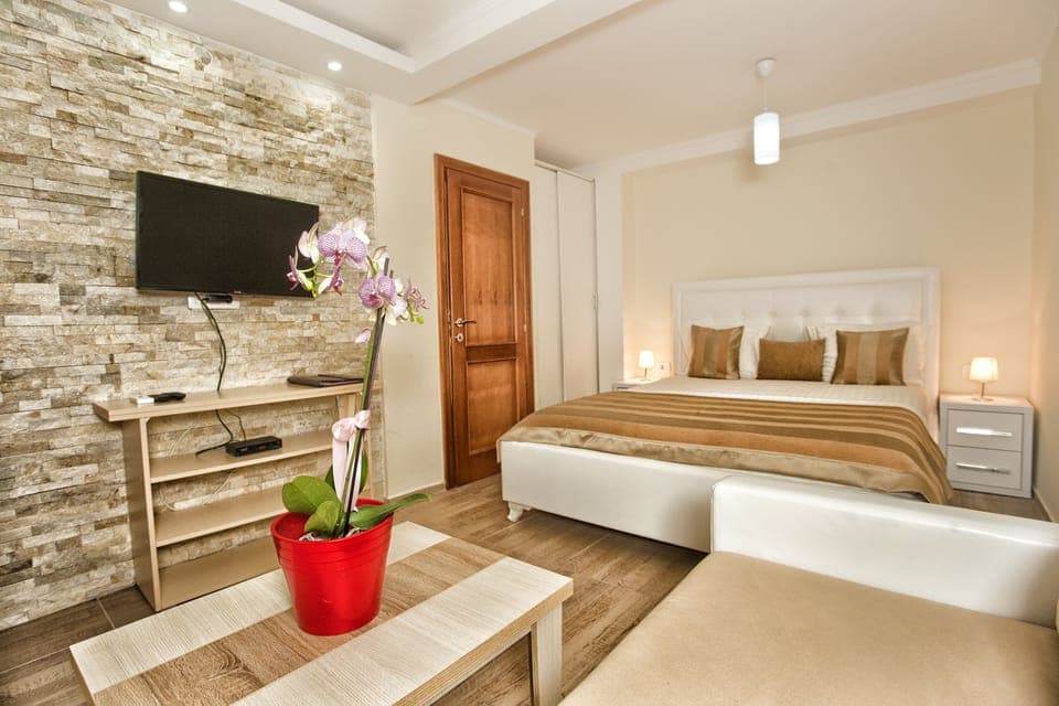 Premium bedding, down comforters, memory foam beds, in-room safe