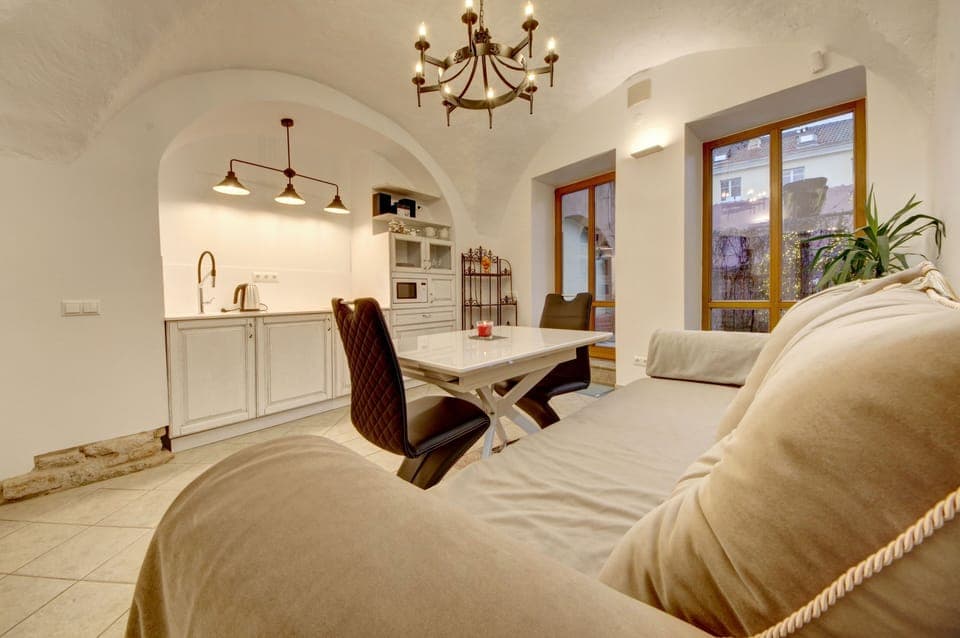 Apartment, 1 Bedroom, Terrace | Living area | Flat-screen TV