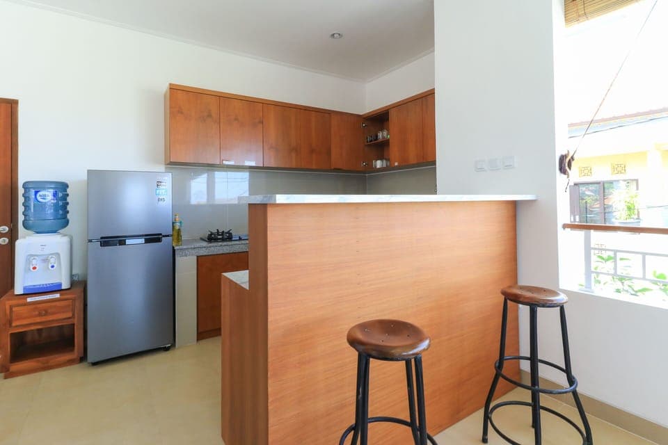 Shared fridge, electric kettle