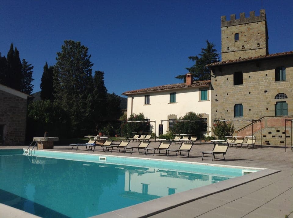 Seasonal outdoor pool, open 8:30 AM to 7:30 PM, sun loungers