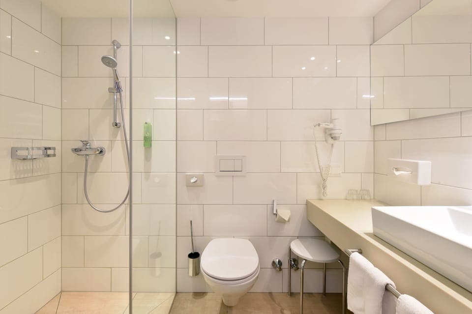 Superior Single Room | Bathroom | Shower, free toiletries, hair dryer, towels
