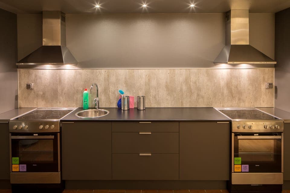 Shared fridge, microwave