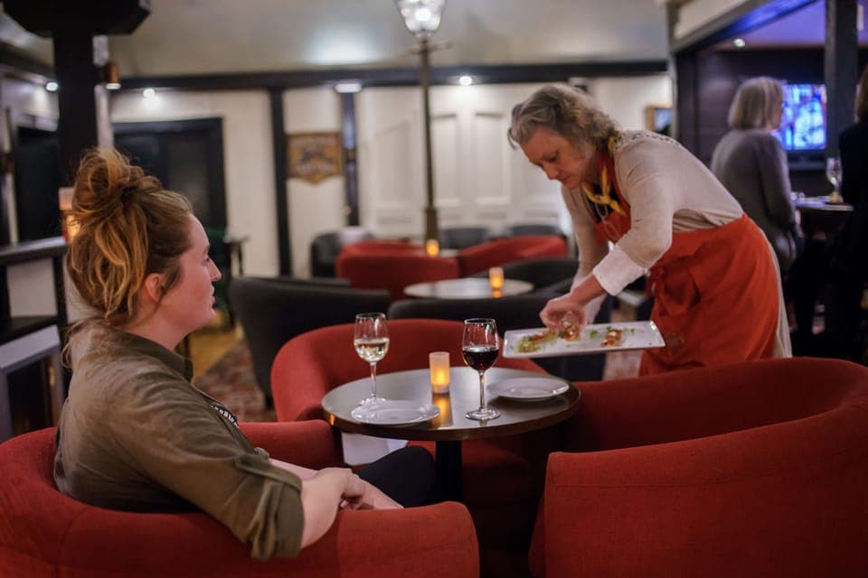 Breakfast, lunch and dinner served