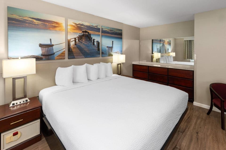 Premium bedding, blackout drapes, iron/ironing board, rollaway beds