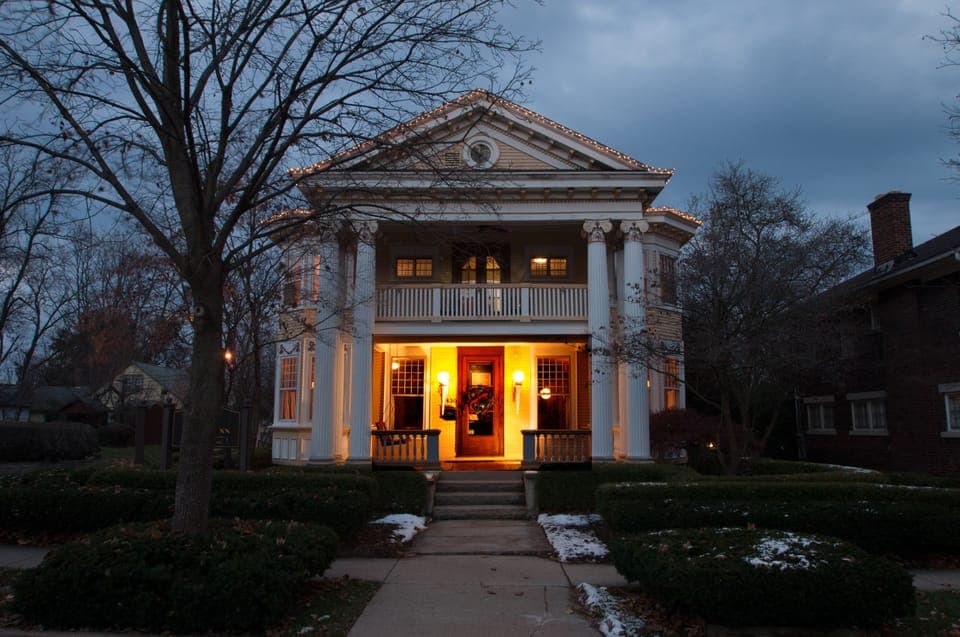 Front of property - evening/night