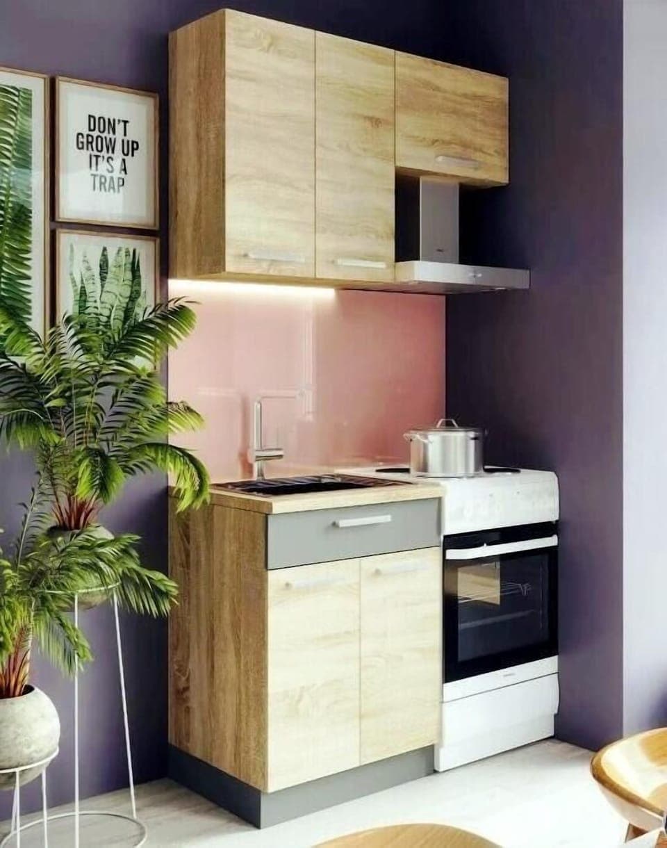 Fridge, stovetop, coffee/tea maker, cookware/dishes/utensils