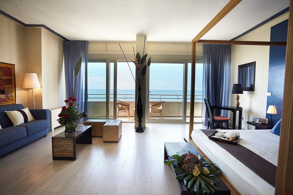 Junior Suite, Balcony, Sea View | Frette Italian sheets, premium bedding, down comforters, pillowtop beds