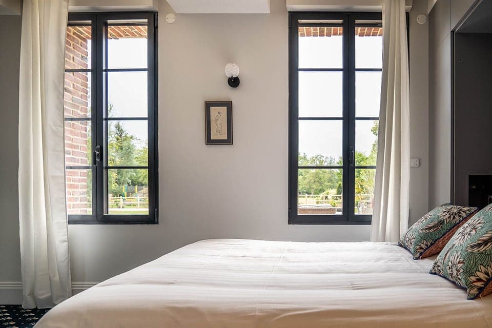 Individually decorated, individually furnished, desk, blackout drapes