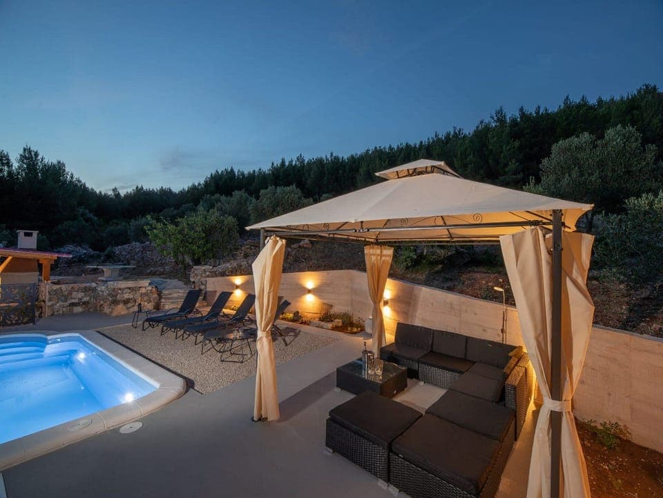 House (Two Bedroom Holiday Home with Swimmin) | Pool | Seasonal outdoor pool, pool umbrellas, sun loungers