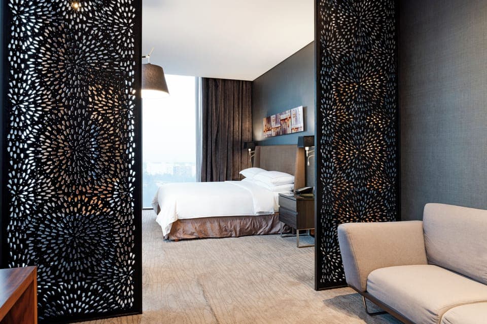 Minibar, in-room safe, desk, laptop workspace