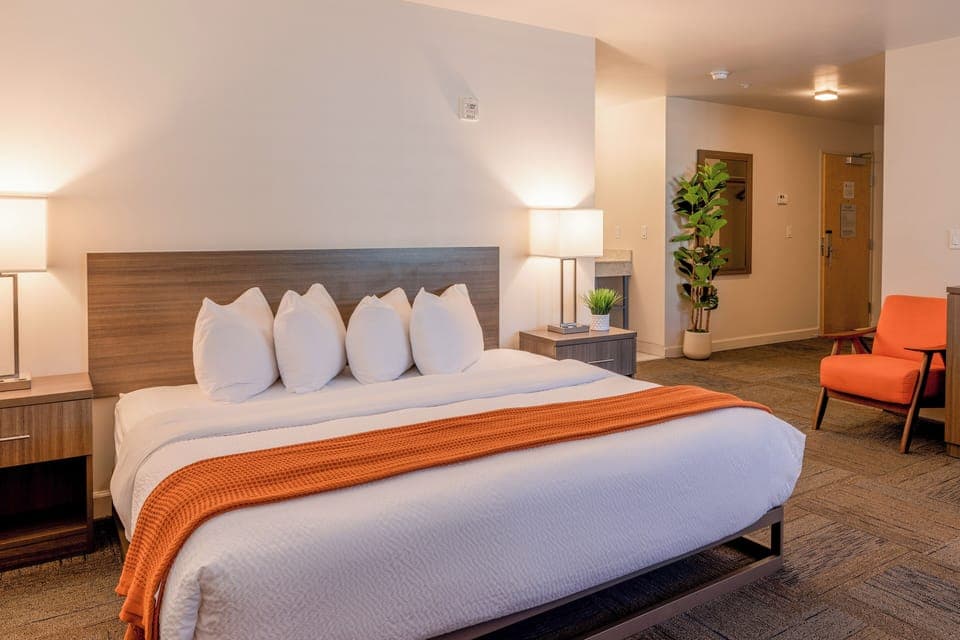 Superior Room, 1 King Bed, Roll-in Shower | Egyptian cotton sheets, premium bedding, pillowtop beds, desk