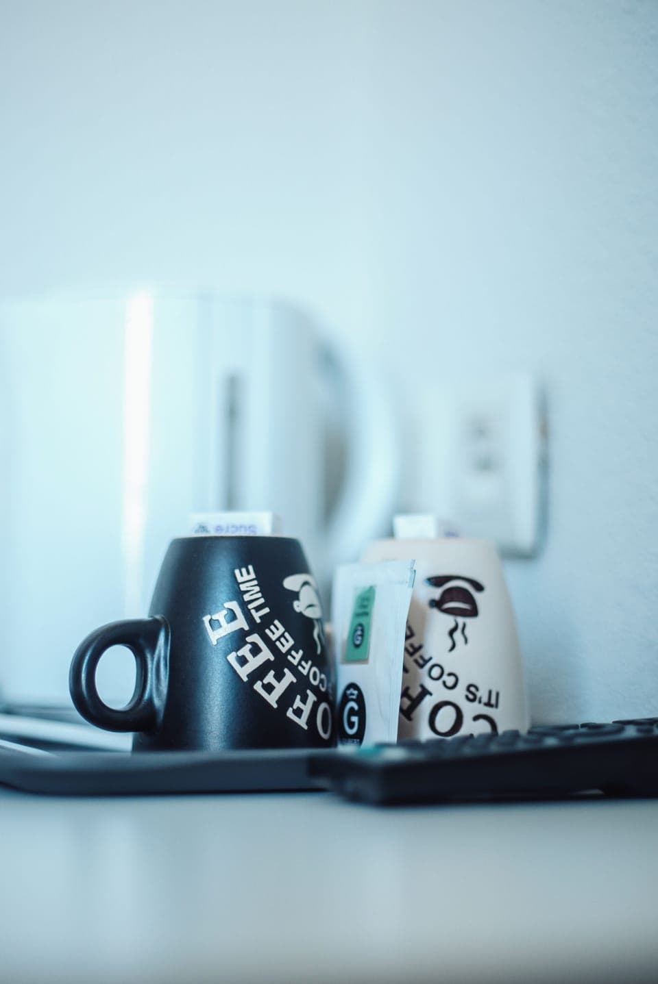 Desk, blackout drapes, soundproofing, iron/ironing board