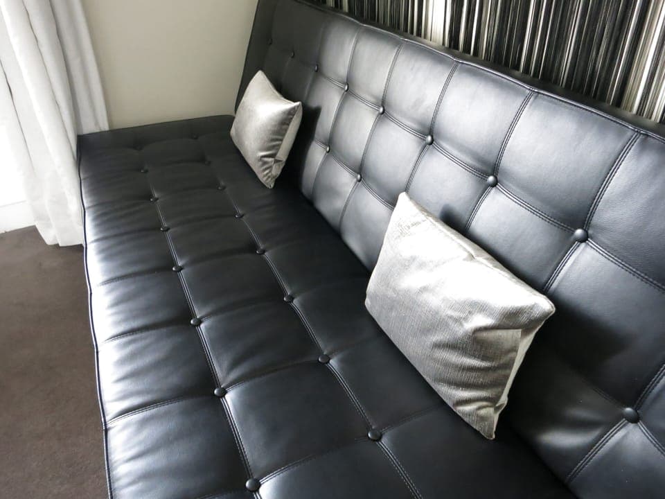 Studio Suite | Hypo-allergenic bedding, desk, laptop workspace, iron/ironing board