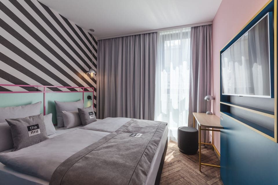 In-room safe, desk, soundproofing, free cribs/infant beds