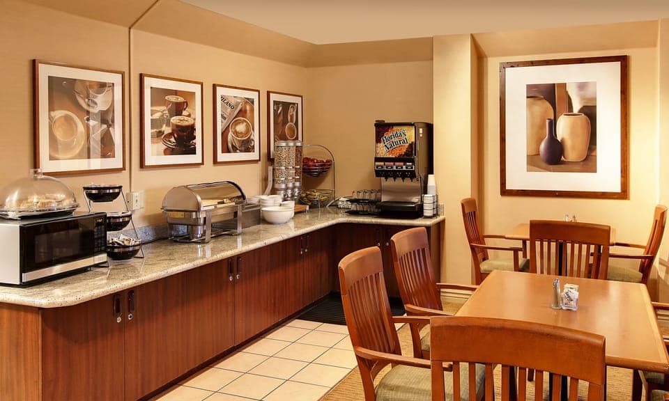 Free daily buffet breakfast