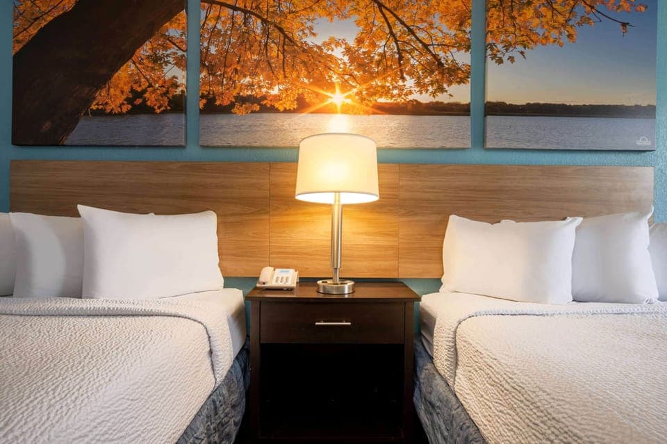 Desk, blackout drapes, soundproofing, iron/ironing board