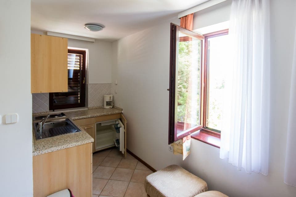 Family Apartment, 1 Bedroom | Private kitchen | Fridge, coffee/tea maker, electric kettle