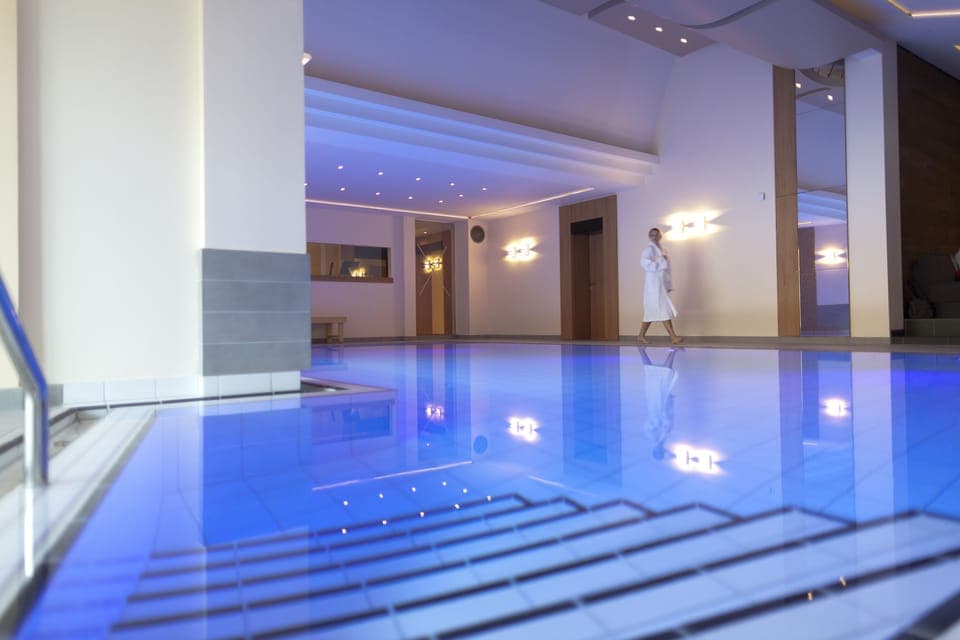Indoor pool, open 6:00 AM to 10:00 PM, sun loungers