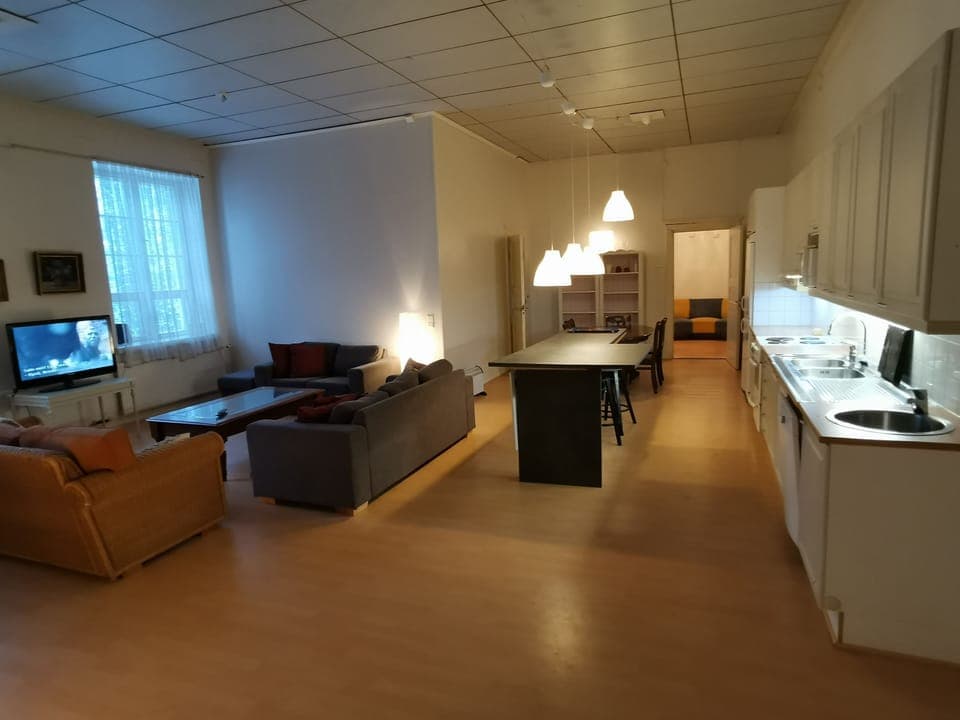 Apartment | Private kitchen | Fridge, microwave, oven, stovetop