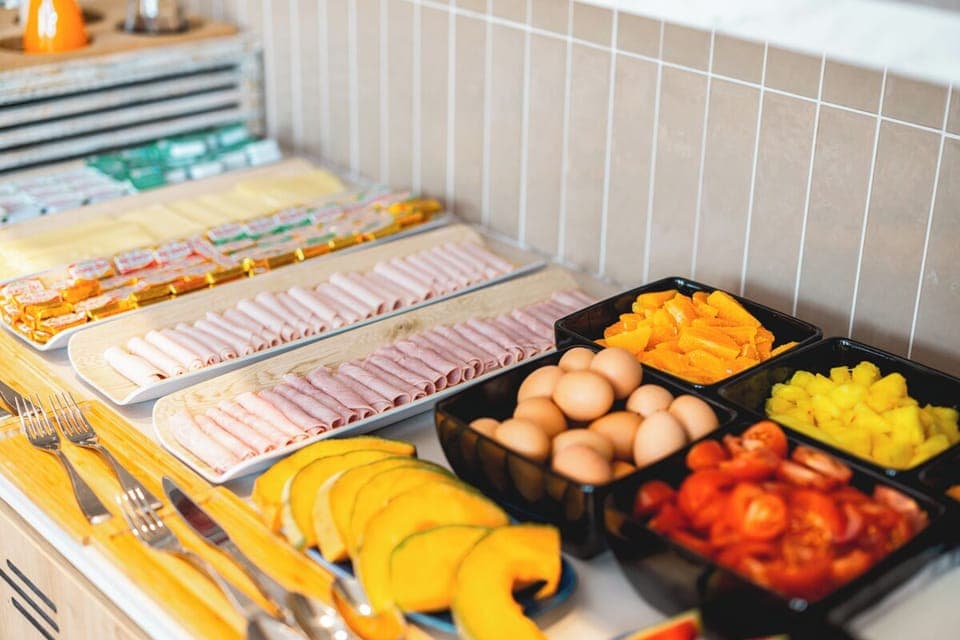 Daily buffet breakfast (EUR 26 per person)