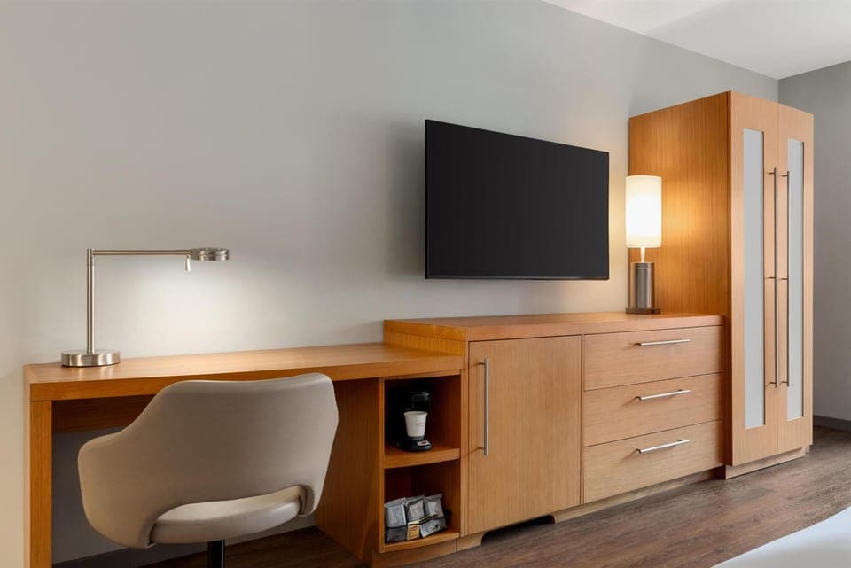 Room, Multiple Beds, Accessible (2 Queen Beds with Sofa Bed) | Premium bedding, desk, blackout drapes, iron/ironing board