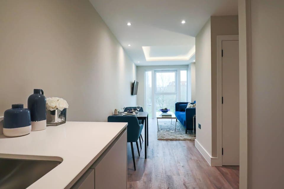 24-inch flat-screen TV with cable channels, TV