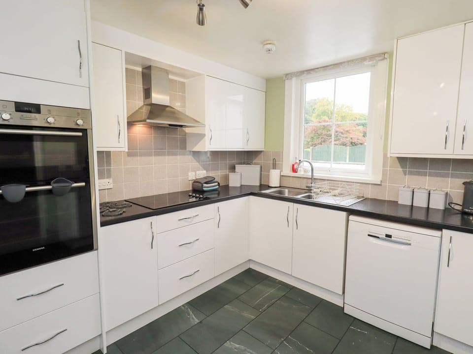 Fridge, dishwasher, electric kettle, toaster