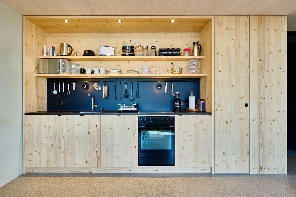 Deluxe Apartment | Private kitchen | Full-size fridge, microwave, oven, stovetop