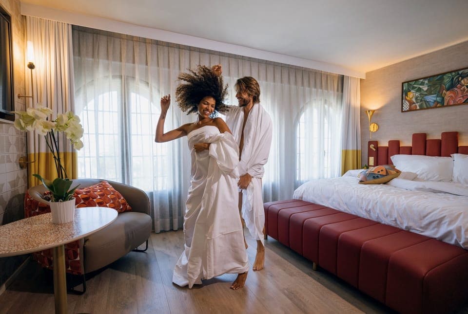 Premium bedding, memory foam beds, minibar, in-room safe