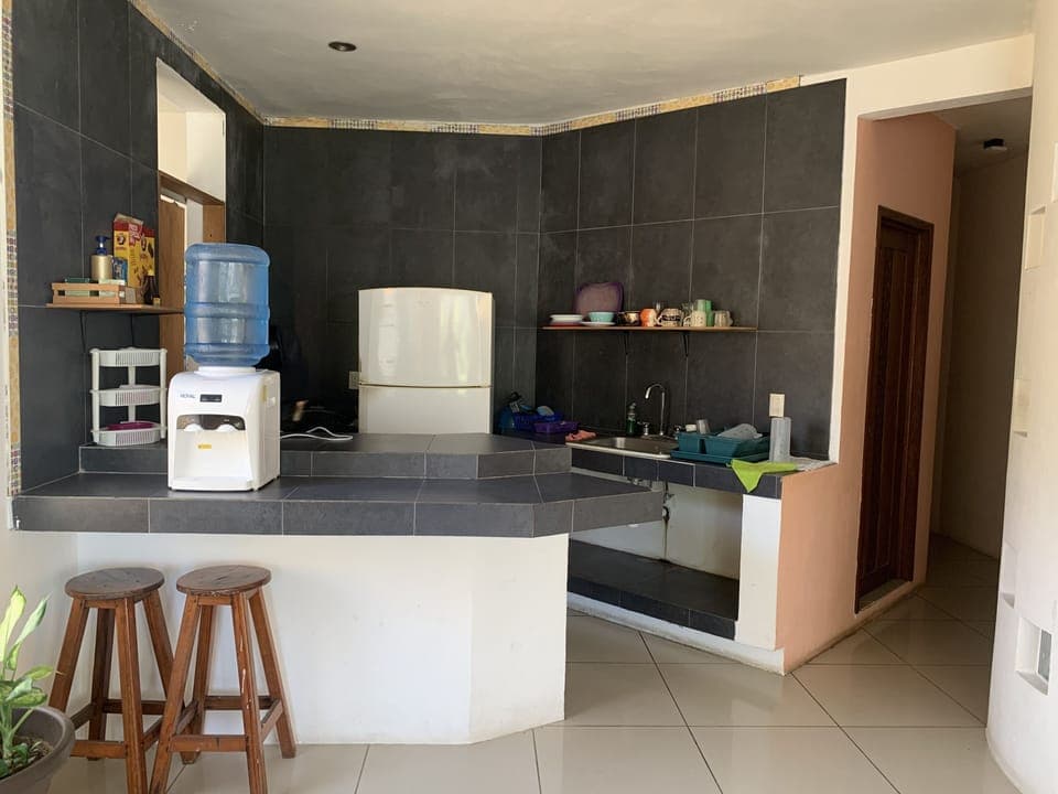 Basic Double Room, 2 Queen Beds | Shared kitchen | Full-size fridge, blender, cleaning supplies