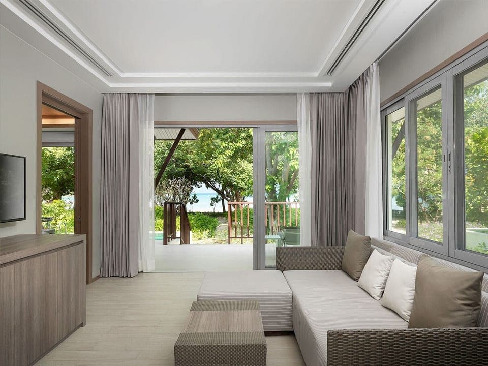 Villa, Private Pool, Sea View (BAR noise 8PM - 2AM) | Living area | 40-inch LCD TV with cable channels, TV