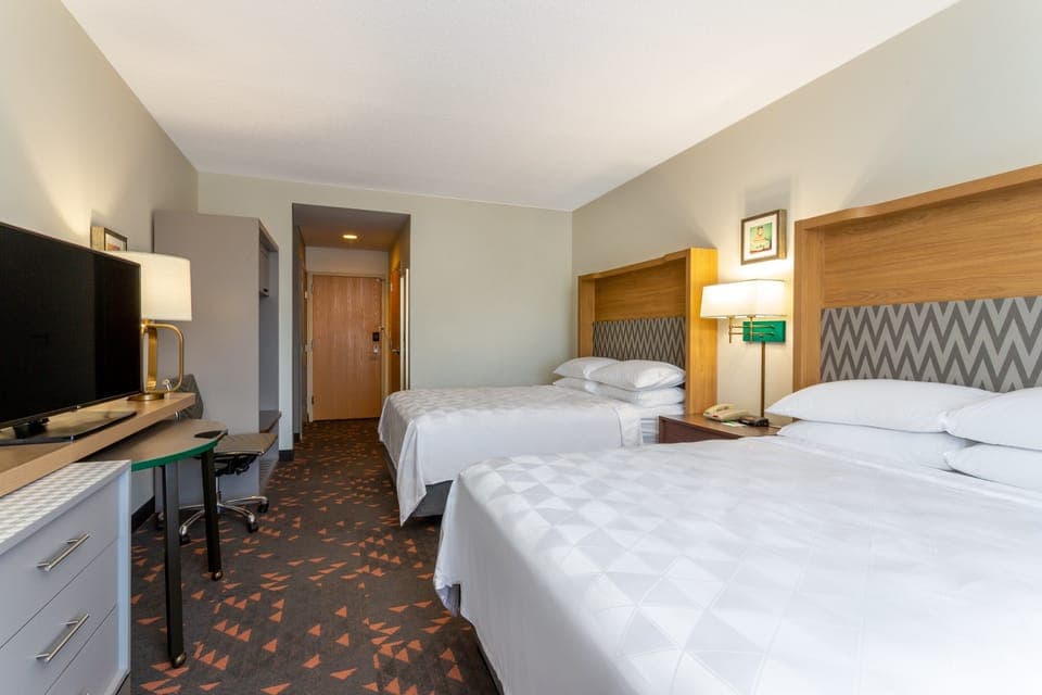 Standard Room, 2 Queen Beds | Desk, blackout drapes, iron/ironing board, free cribs/infant beds