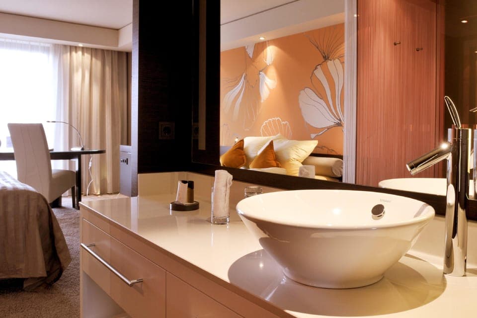 Deluxe Room | Bathroom | Free toiletries, hair dryer, bathrobes, slippers