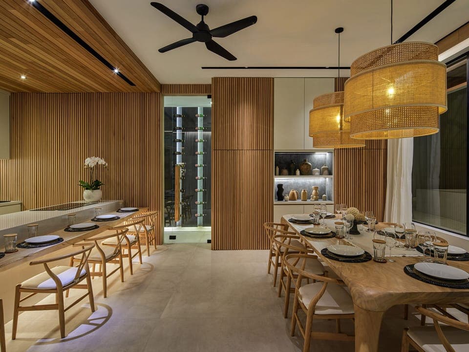 Villa | Private kitchen | Full-size fridge, microwave, oven, stovetop