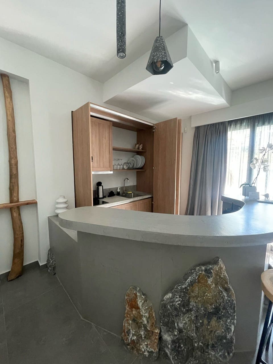 Luxury Apartment, 1 Bedroom | Private kitchen | Stovetop, electric kettle, cookware/dishes/utensils, cleaning supplies