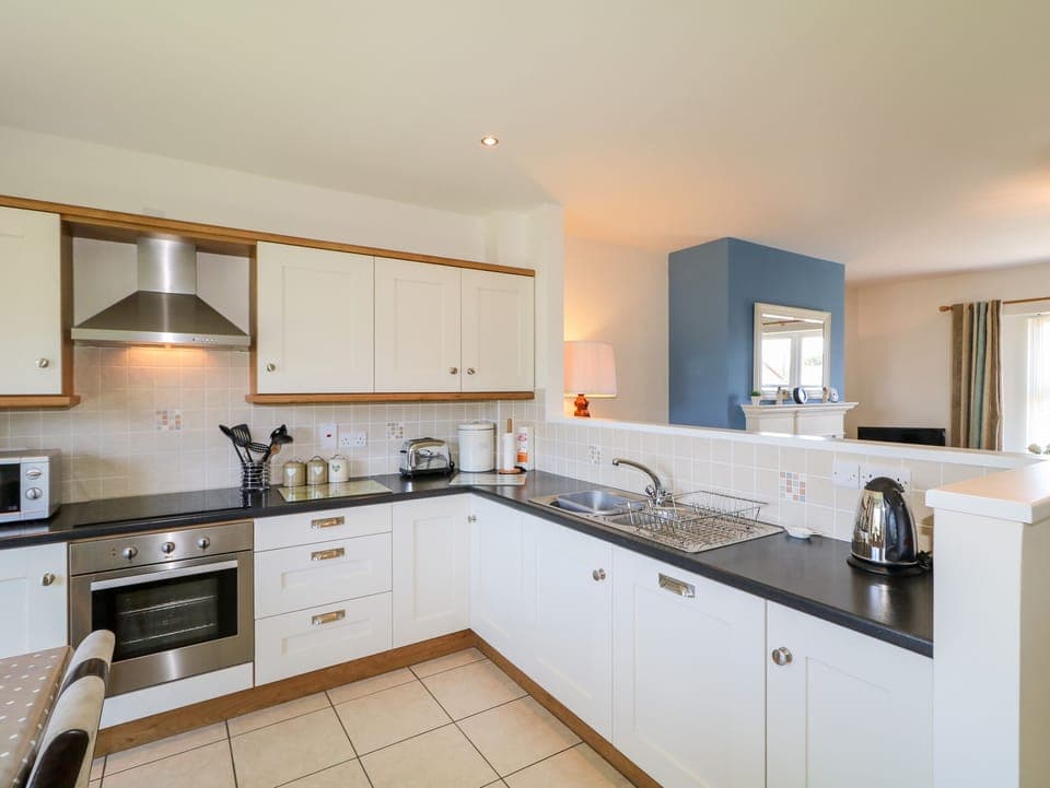 Fridge, dishwasher, electric kettle, toaster