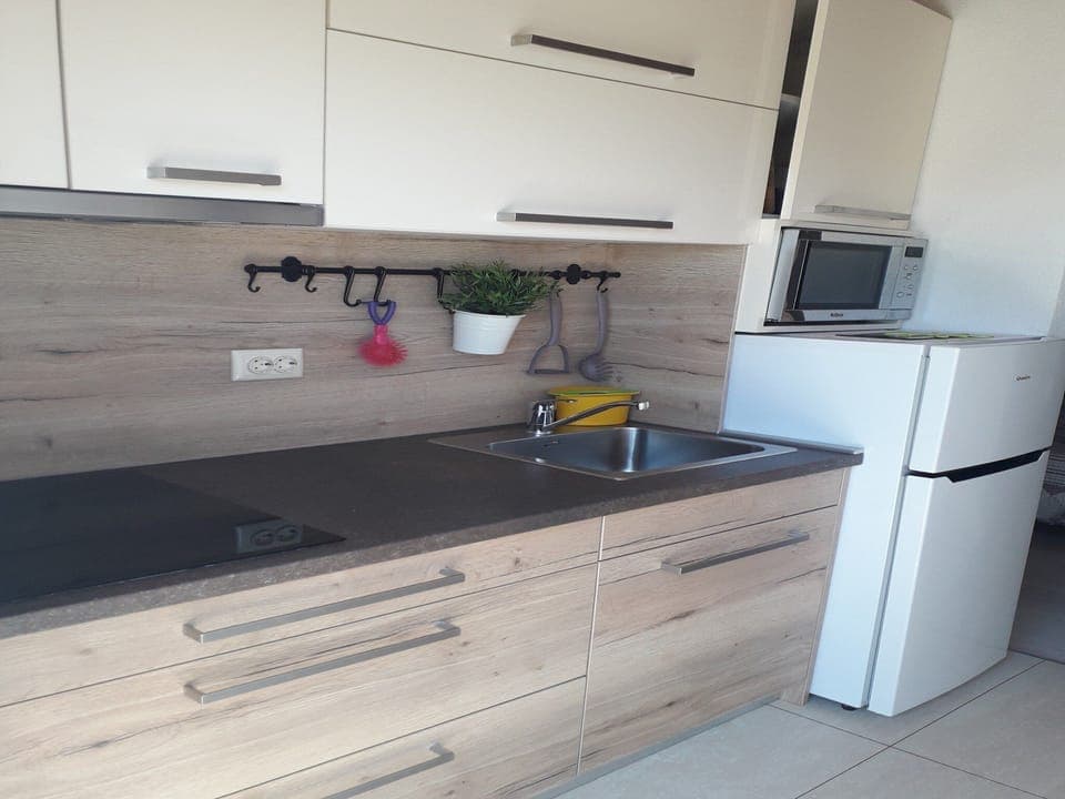 Studio (Studio Apartment with Balcony) | Private kitchen | Fridge