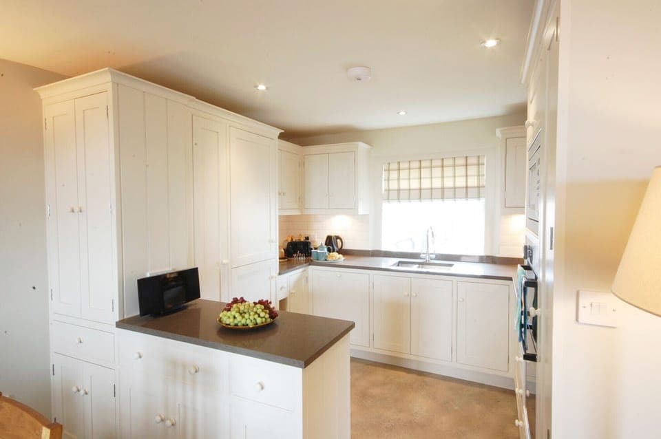 Fridge, dishwasher, cookware/dishes/utensils