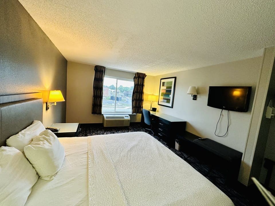 Standard Room, 1 King Bed, Non Smoking | Desk, iron/ironing board, free WiFi, bed sheets